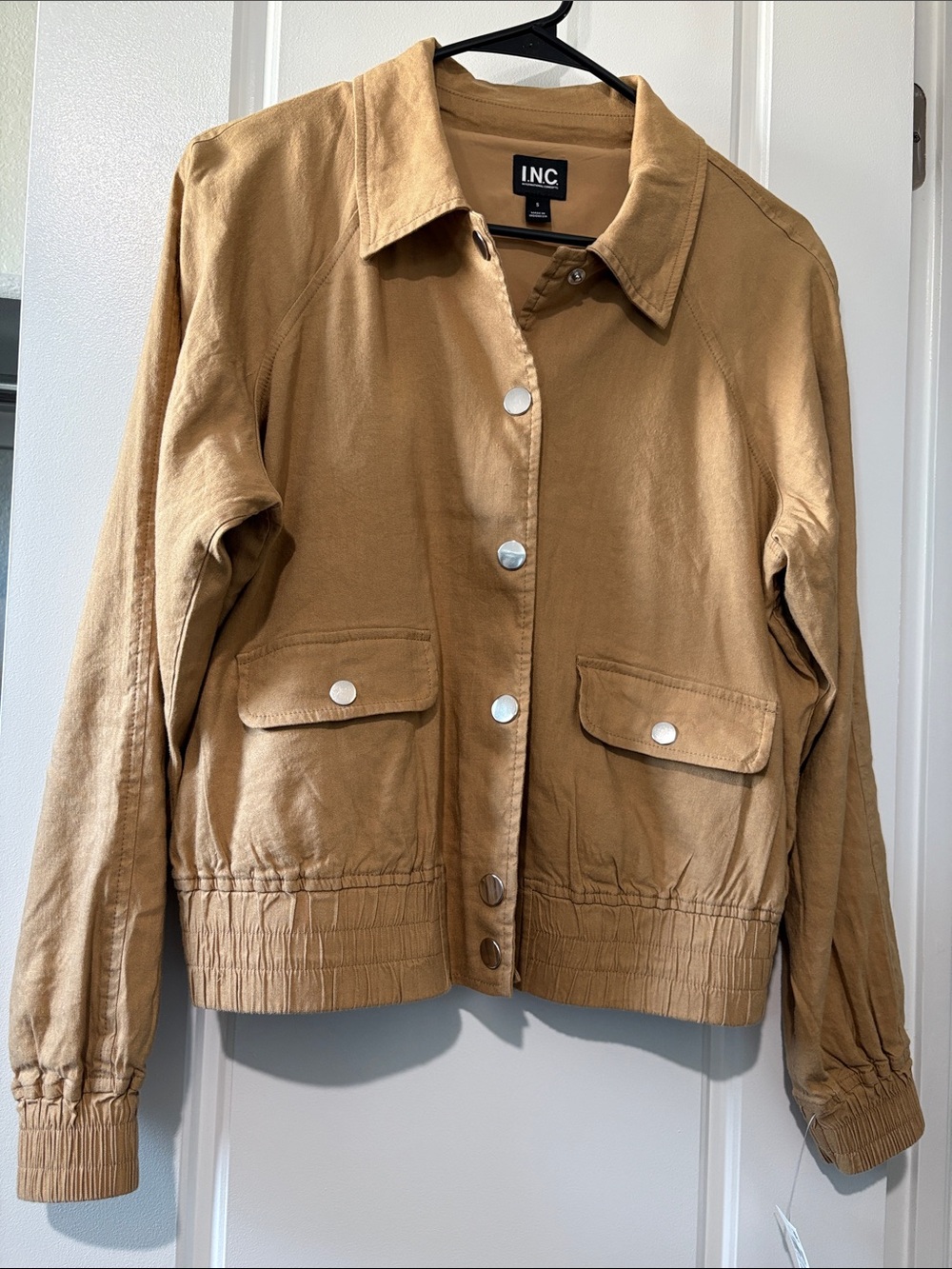 INC International Concepts Caramel Tan Utility Jacket
